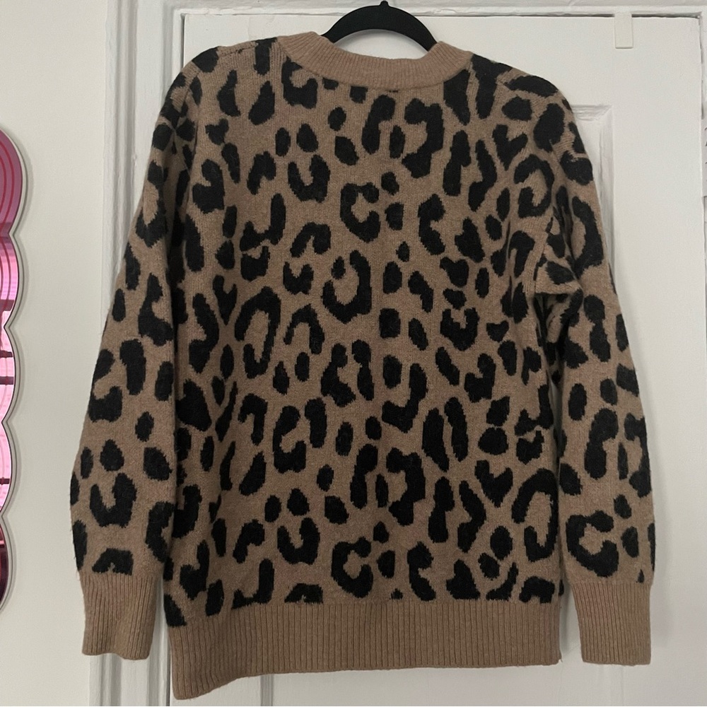 J. Crew Leopard Print Crew Neck Sweater - Picture 4 of 4